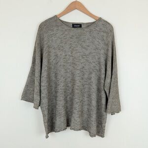 Eskandar Knit Linen Blend Hand Loomed Tunic Top